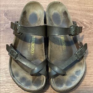 Birkenstock Dark Brown Double Strap Sandals